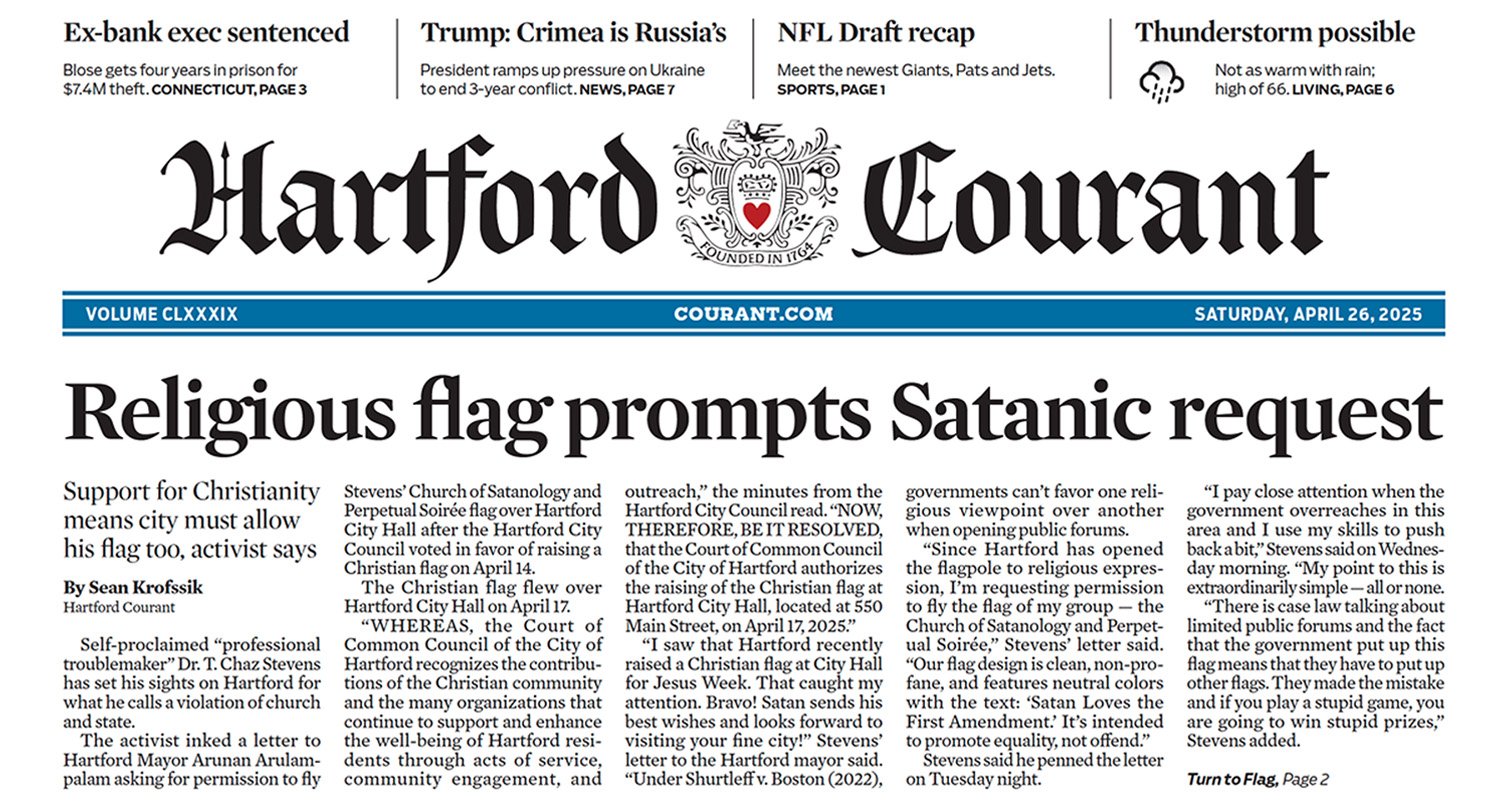 Front Page Hartford Courant