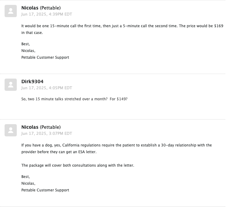 Pettable session timeline explanation